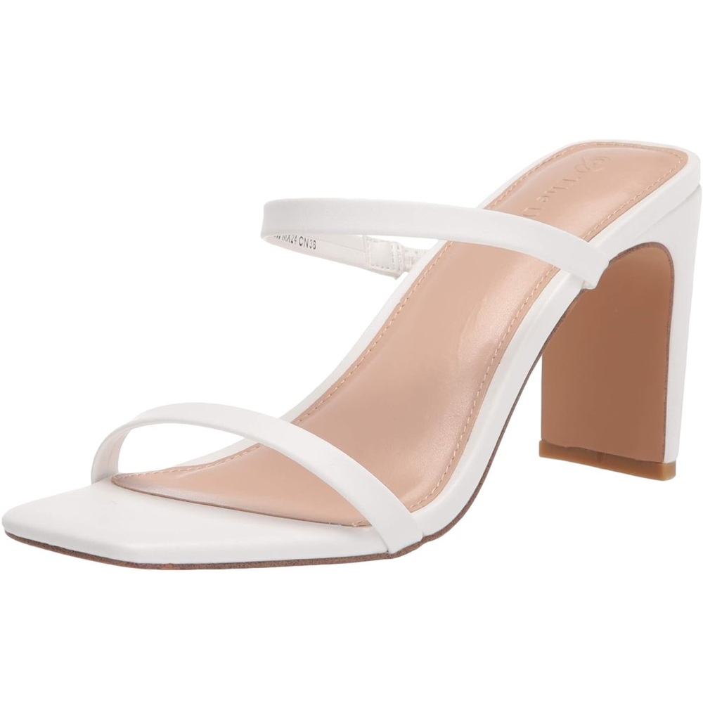 Women's Avery Square Toe Two Strap High Heeled Sandal Size 11